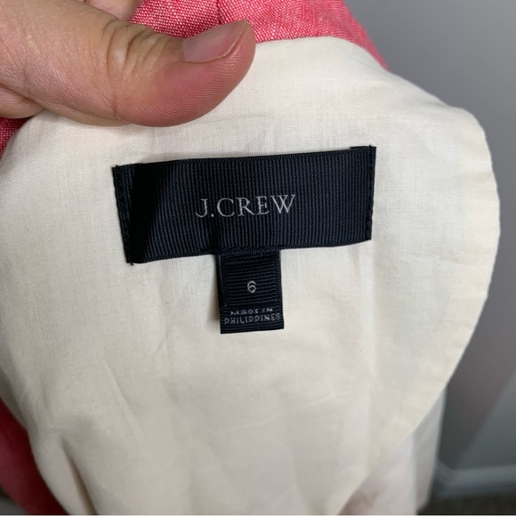 J Crew unstructured linen one button blazer size 6 women’s preppy minimalist - Picture 5 of 5